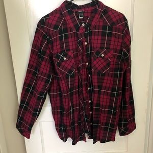 Torrid 2XL Plaid Button Down